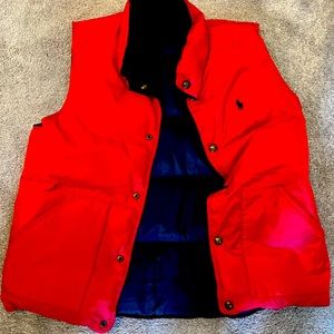 Reversible red and blue Ralph Lauren vest
